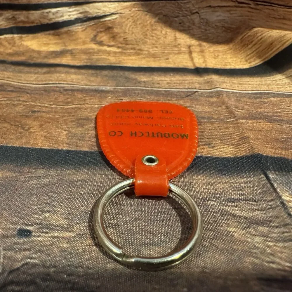 Vtg Modutech Co Keychain Brewer Maine Advertising Vinyl Fob Your Key To Better